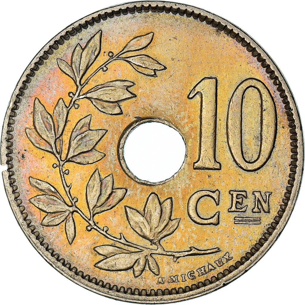 Coin, Belgium, 10 Centimes, 1922, AU(55-58), Copper-nickel, KM:86