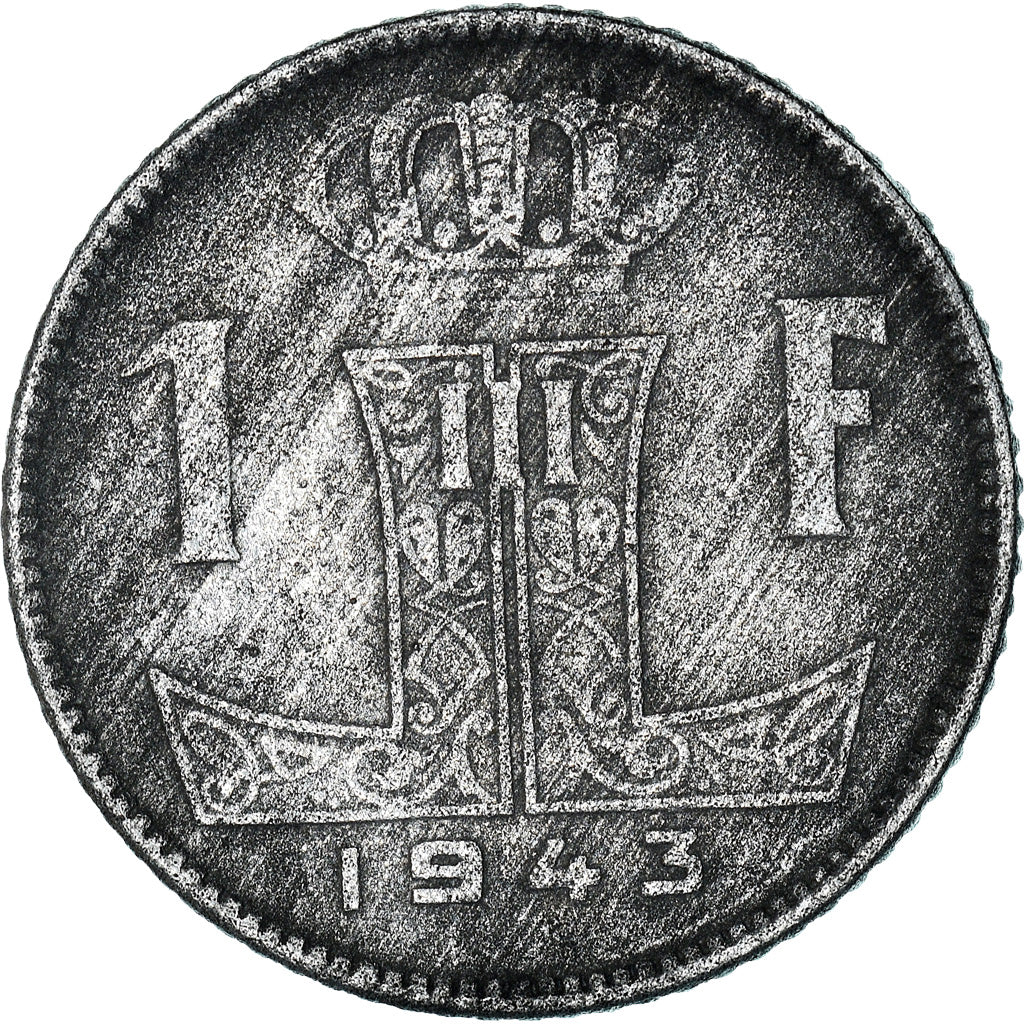 Coin, Belgium, Franc, 1943, VF(20-25), Zinc, KM:128