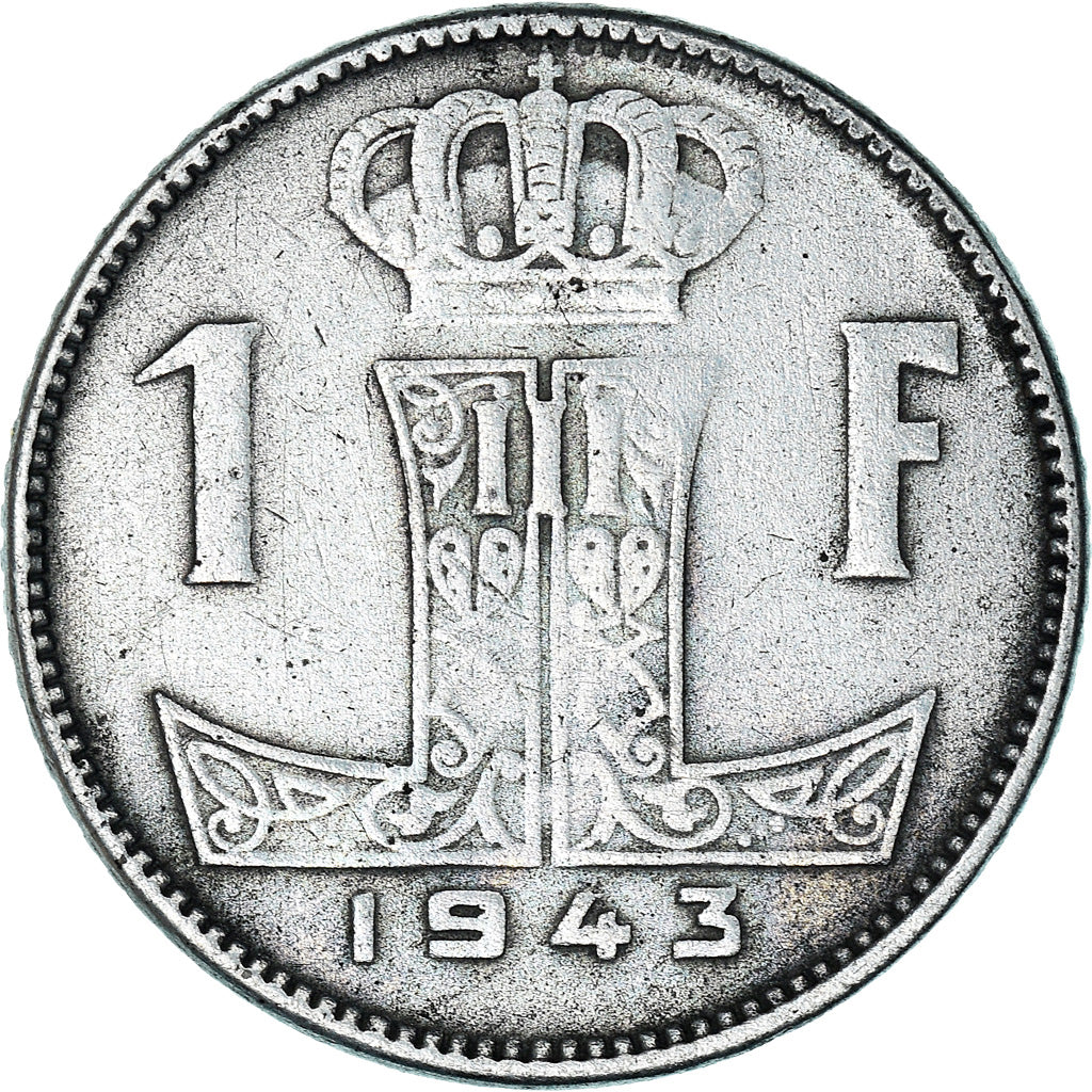 Coin, Belgium, Franc, 1943, VF(30-35), Zinc, KM:127