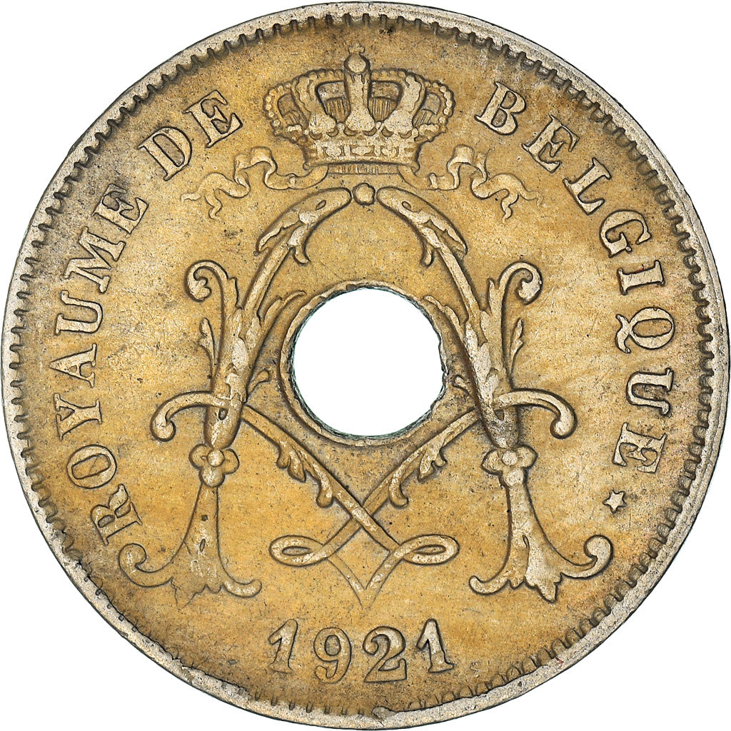 Coin, Belgium, 10 Centimes, 1921, AU(55-58), Copper-nickel, KM:85.1