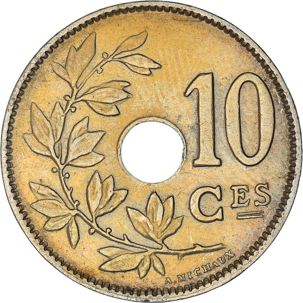 Coin, Belgium, 10 Centimes, 1921, AU(55-58), Copper-nickel, KM:85.1