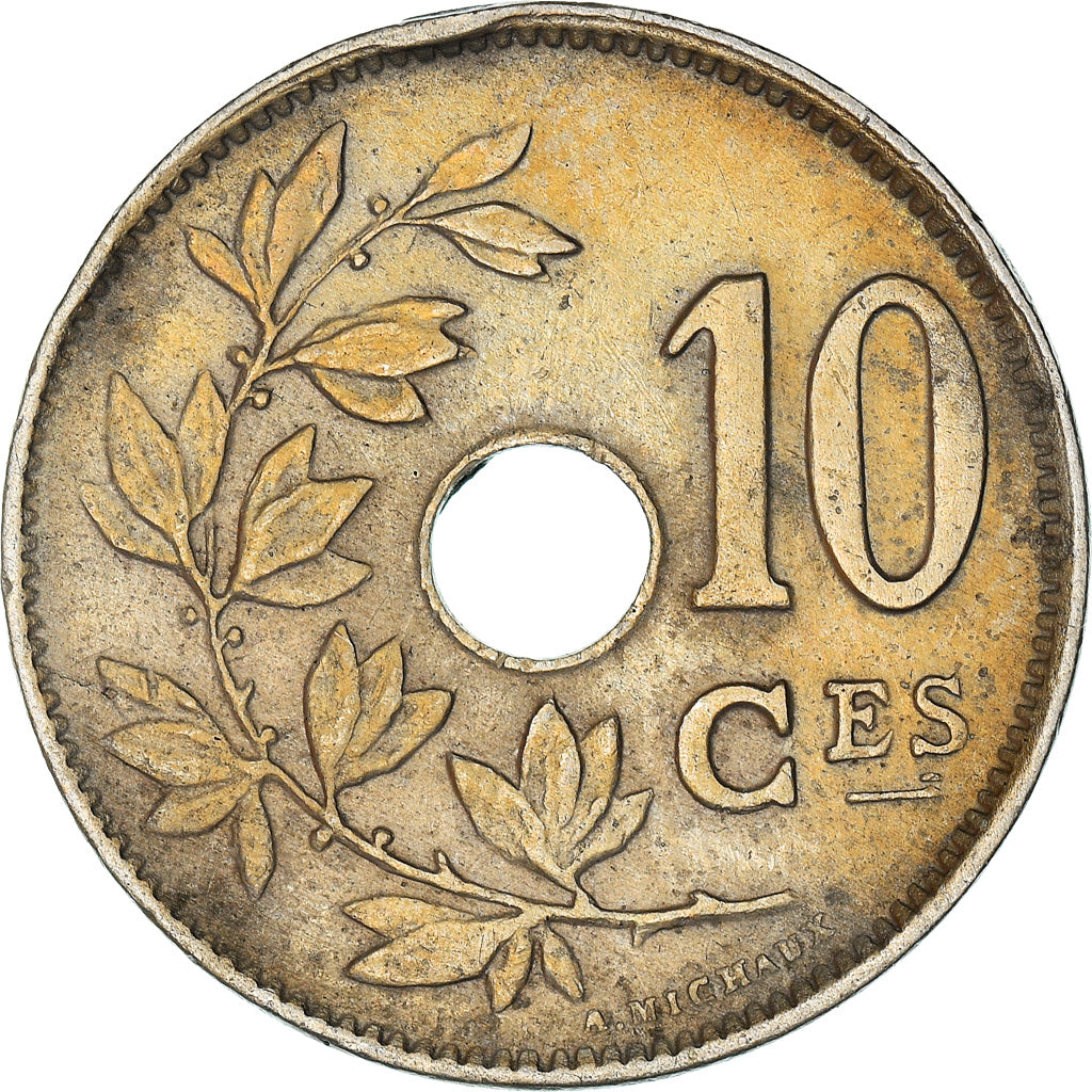 Coin, Belgium, 10 Centimes, 1920, AU(50-53), Copper-nickel, KM:85.1