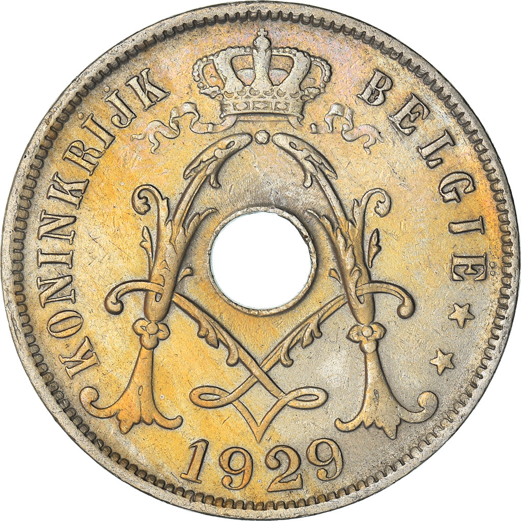 Coin, Belgium, 25 Centimes, 1929, AU(50-53), Copper-nickel, KM:69