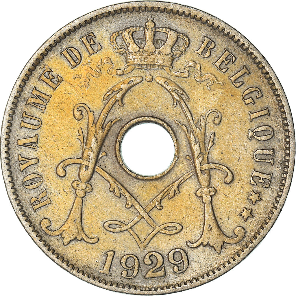 Coin, Belgium, 25 Centimes, 1929, AU(50-53), Copper-nickel, KM:68.1