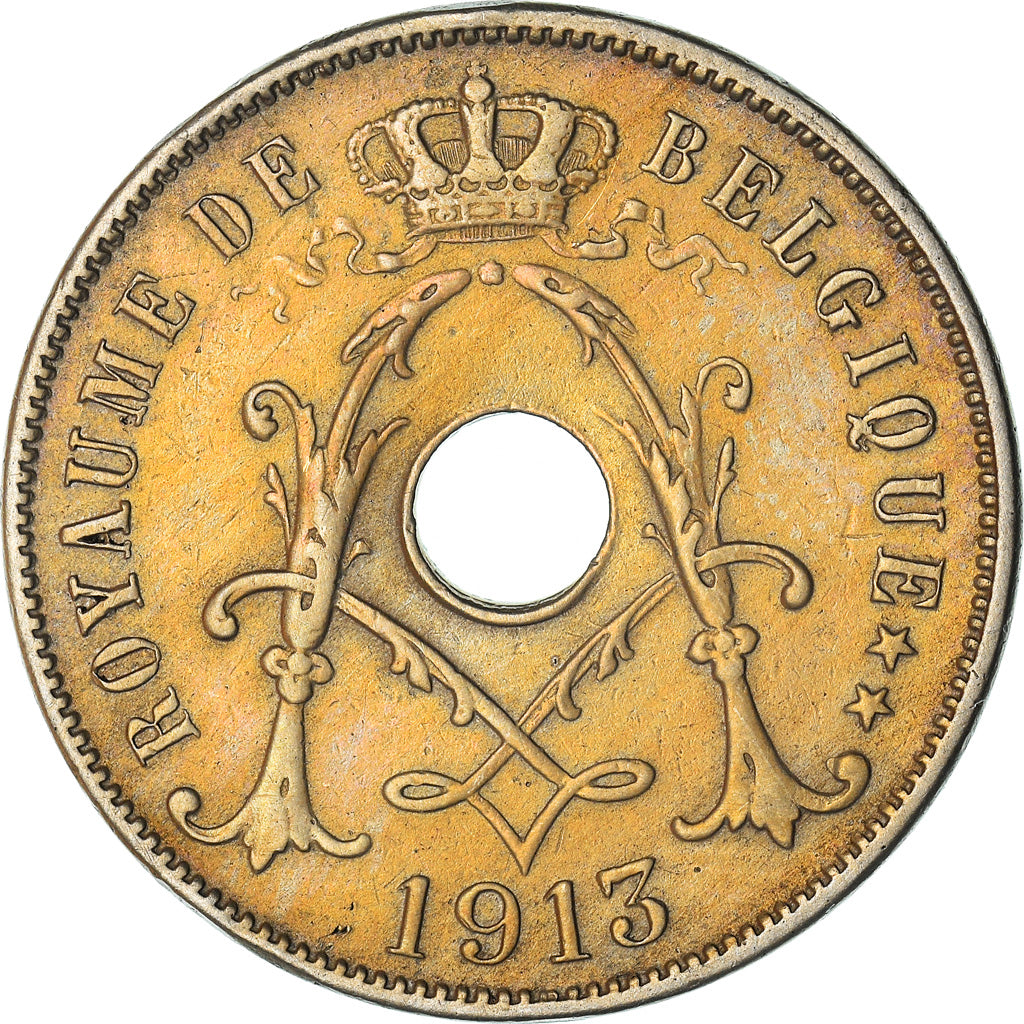 Coin, Belgium, 25 Centimes, 1913, AU(50-53), Copper-nickel, KM:68.1