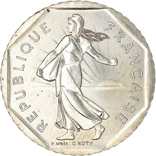 Moeda, França, Semeuse, 2 Francs, 1980, FDC, MS(65-70), Níquel, KM:942.1