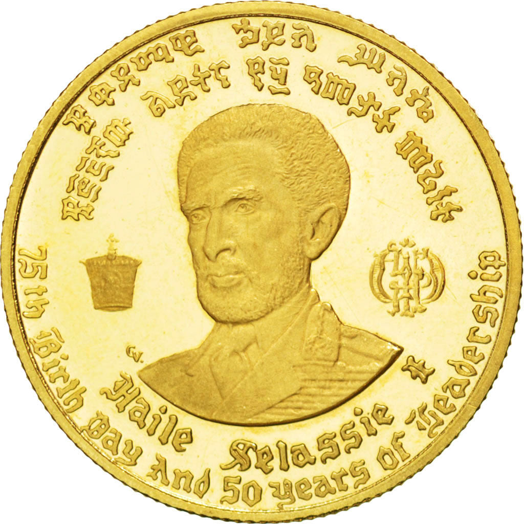 ETHIOPIA, 10 Dollars, 1966, KM #38, MS(65-70), Gold, 4.10