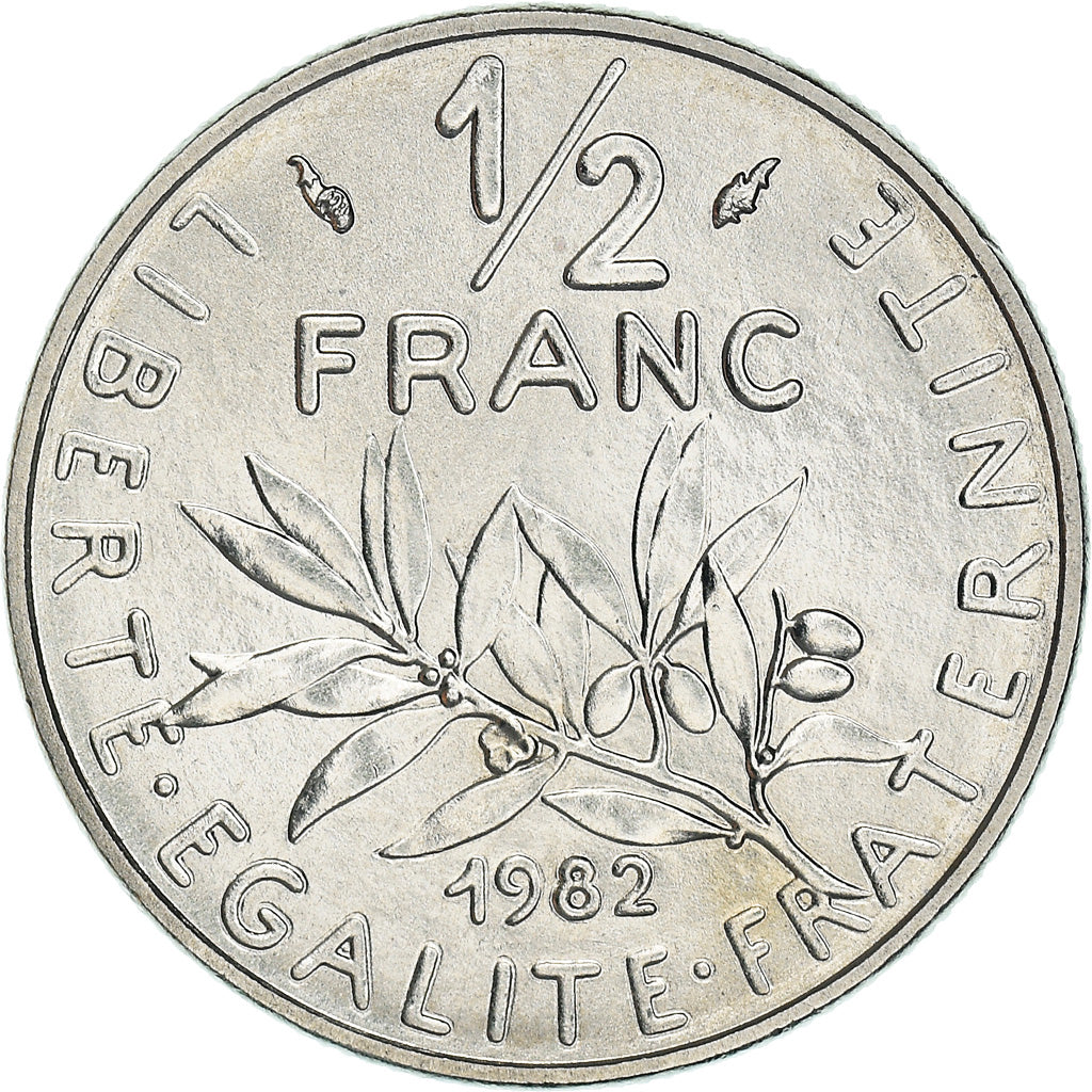 Coin, France, Semeuse, 1/2 Franc, 1982, Paris, FDC, MS(65-70), Nickel, KM:931.1