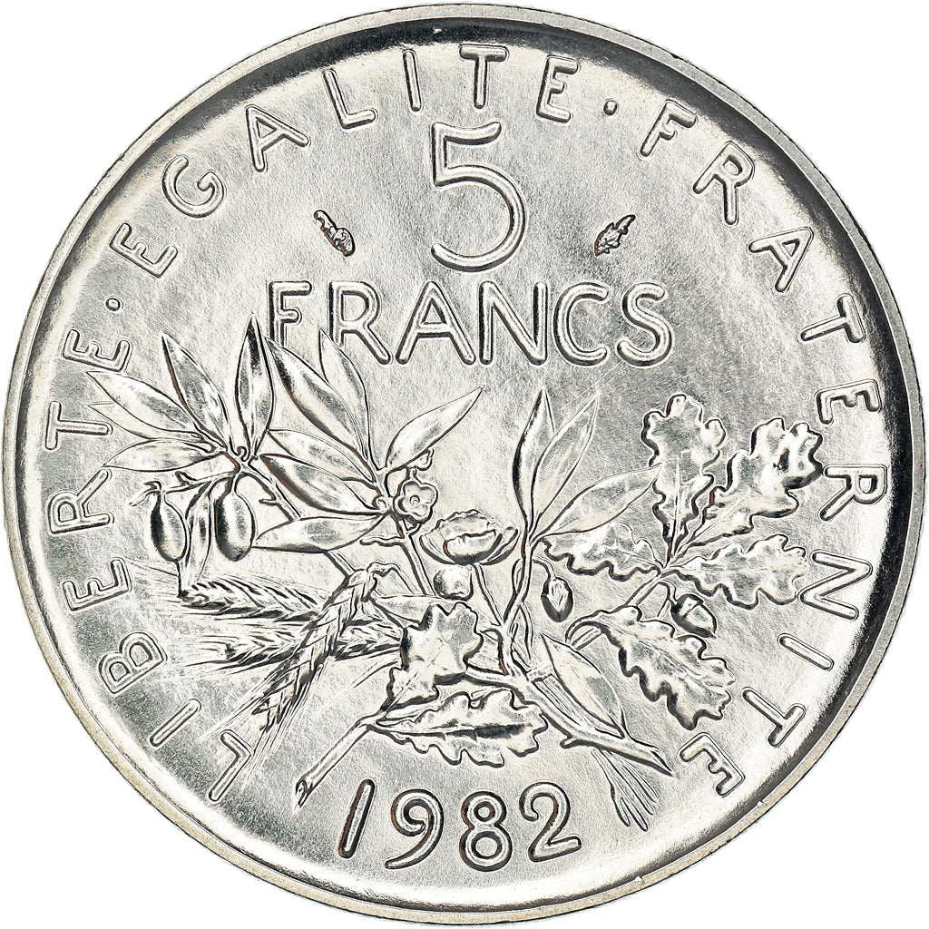 Coin, France, Semeuse, 5 Francs, 1982, Paris, FDC, MS(65-70), Nickel Clad
