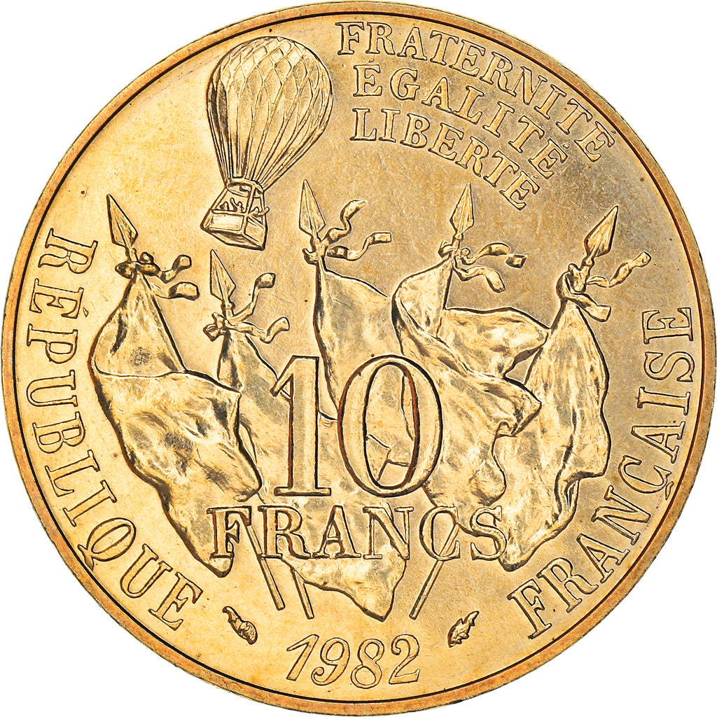Coin, France, Gambetta, 10 Francs, 1982, FDC, MS(65-70), Nickel-Bronze, KM:950
