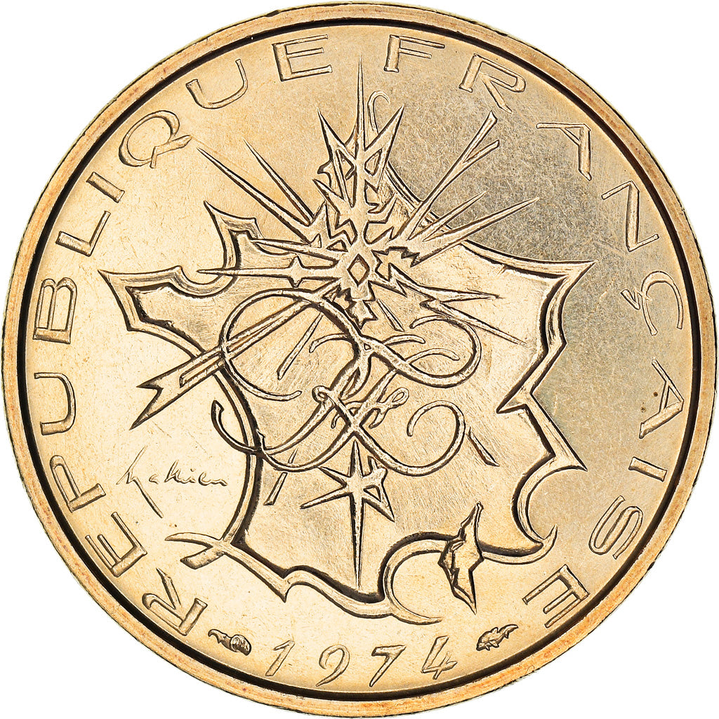 Münze, Frankreich, Mathieu, 10 Francs, 1974, FDC, STGL, Nickel-brass, KM:940