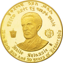 Etiopia, Haile Selassie, 100 Dollars, 1966, PCGS, PR64DCAM, FDC, Oro, KM:41,...