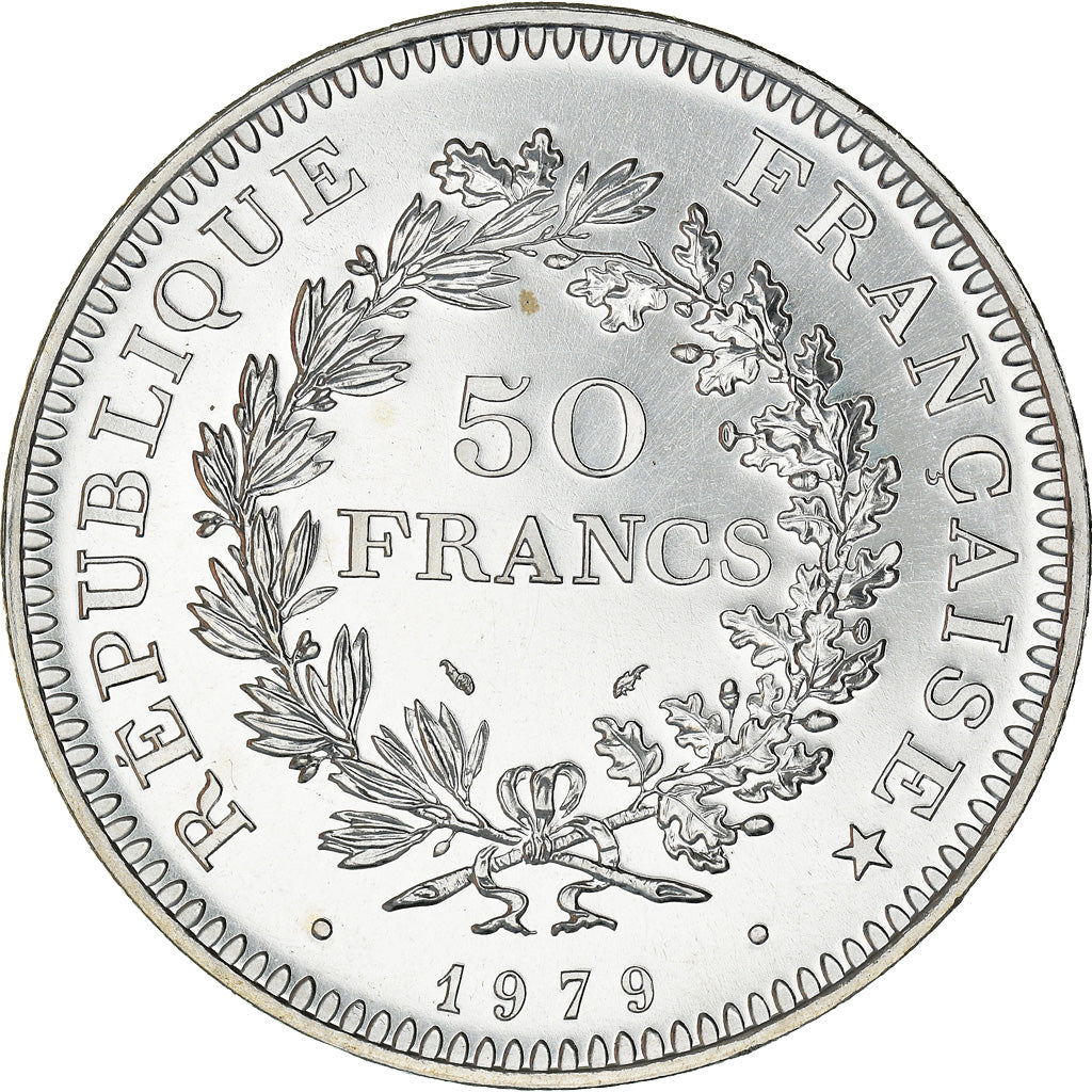 Coin, France, Hercule, 50 Francs, 1979, Paris, FDC, MS(65-70), Silver, KM:941.1