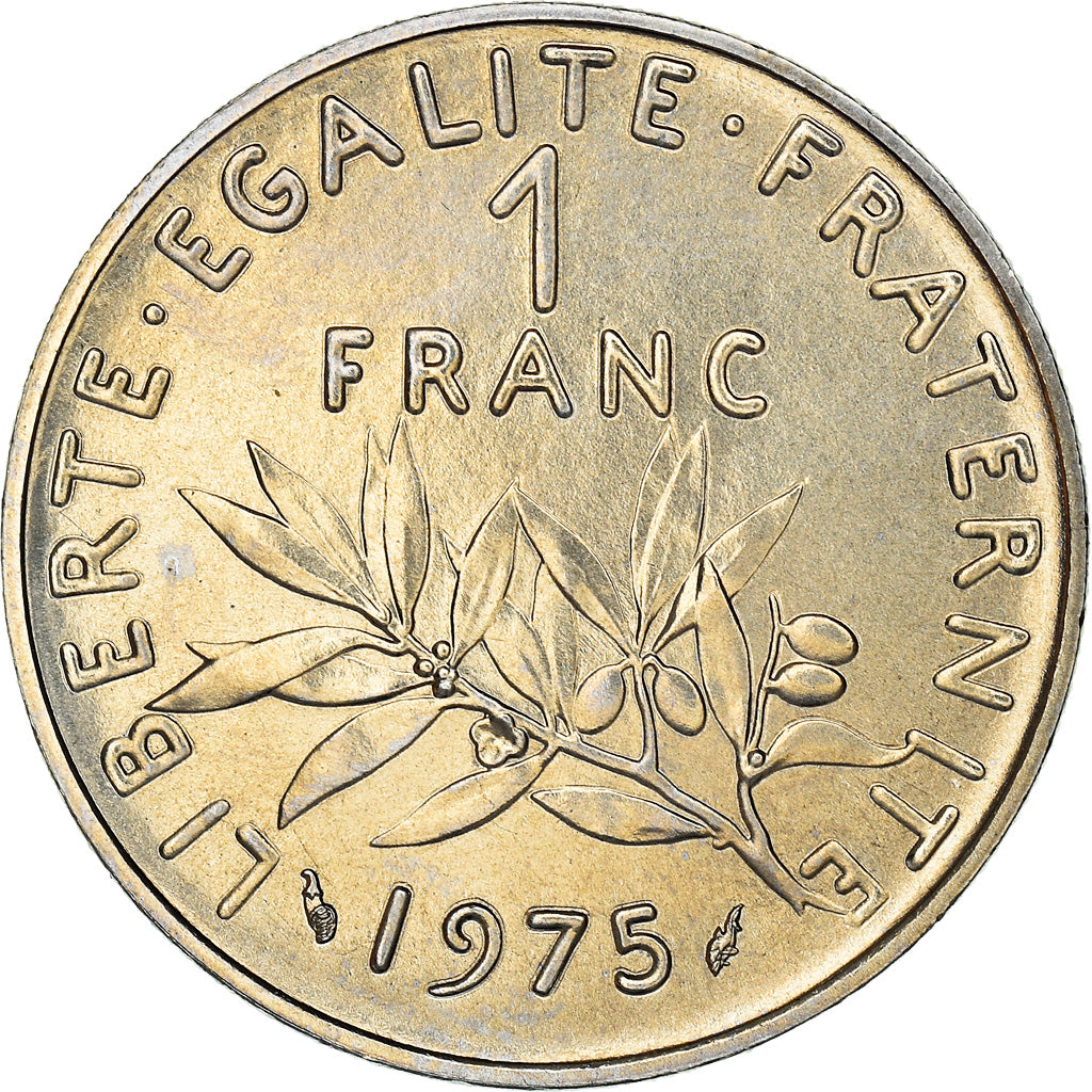 Coin, France, Semeuse, Franc, 1975, Paris, FDC, MS(65-70), Nickel, KM:925.1