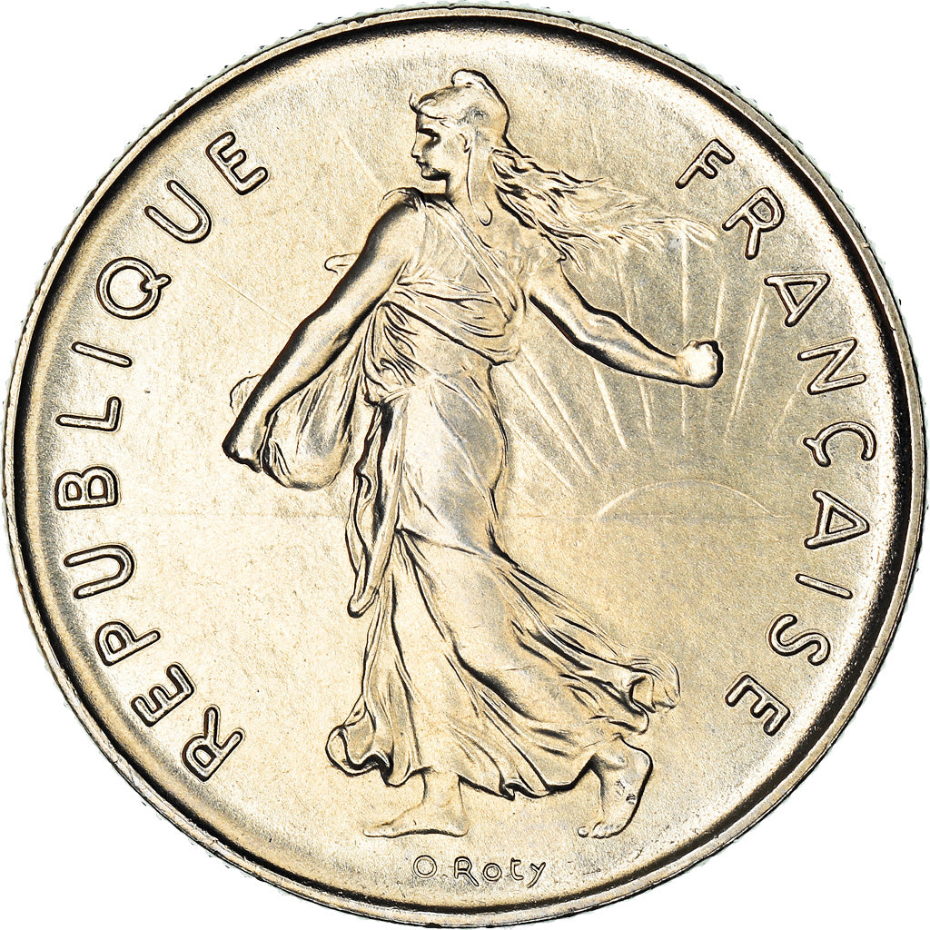 Münze, Frankreich, Semeuse, 5 Francs, 1976, Paris, FDC, STGL, Nickel Clad