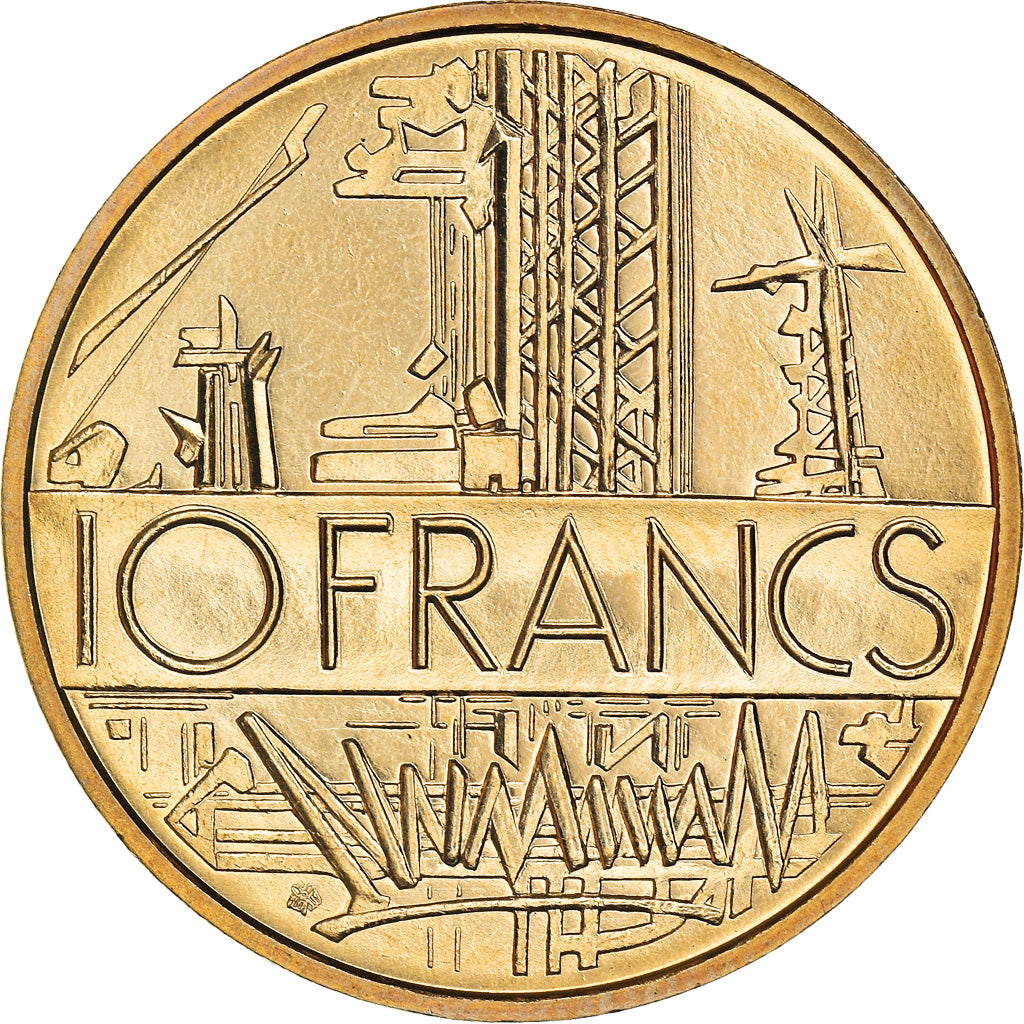 Coin, France, Mathieu, 10 Francs, 1977, FDC, MS(65-70), Nickel-brass, KM:940