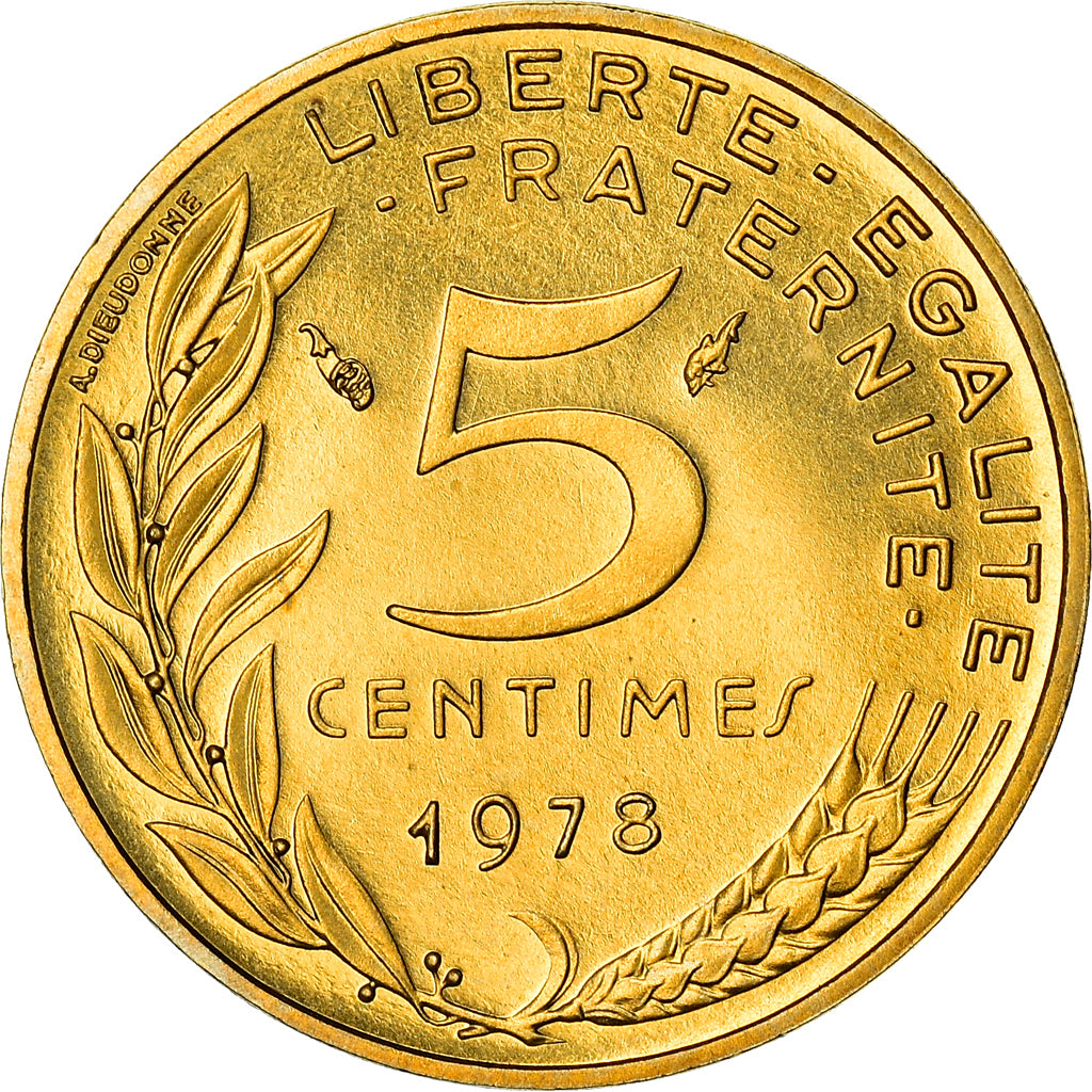 Coin, France, Marianne, 5 Centimes, 1978, Paris, FDC, MS(65-70)