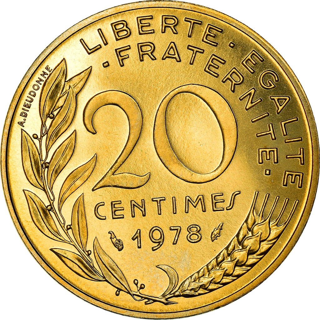 Coin, France, Marianne, 20 Centimes, 1978, Paris, FDC, MS(65-70)