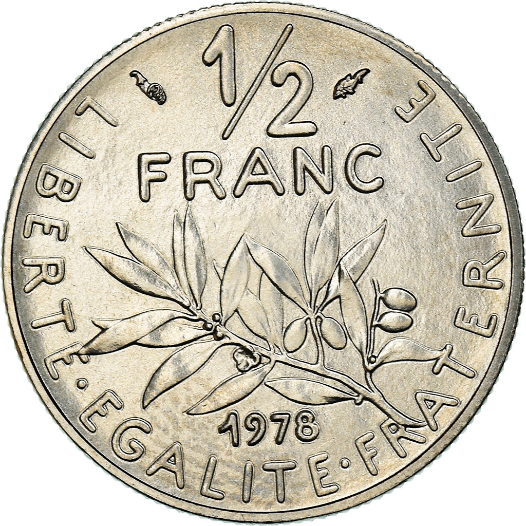Coin, France, Semeuse, 1/2 Franc, 1978, Paris, FDC, MS(65-70), Nickel, KM:931.1
