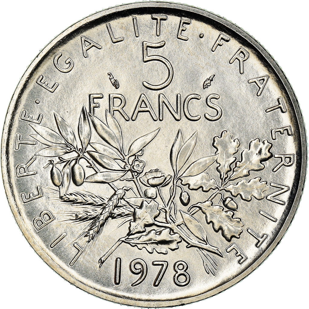 Coin, France, Semeuse, 5 Francs, 1978, Paris, FDC, MS(65-70), Nickel Clad