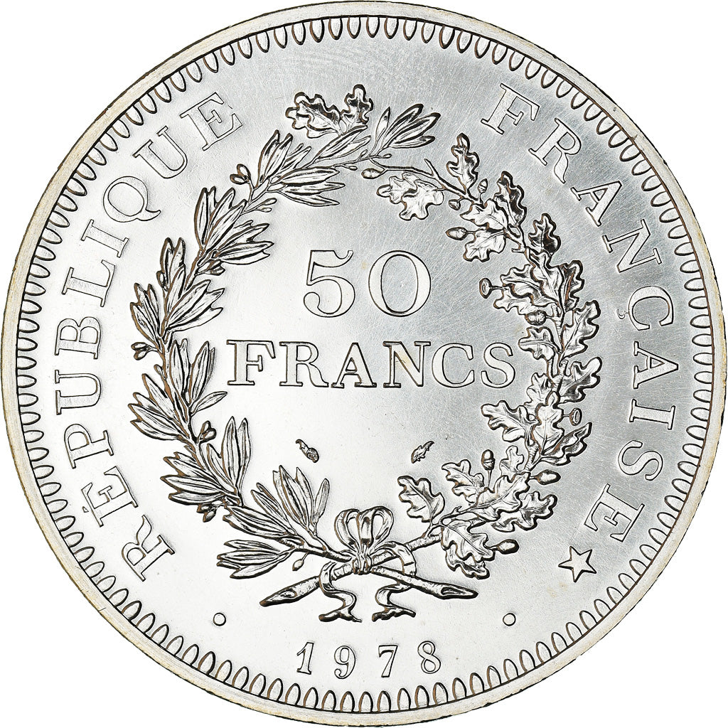 Coin, France, Hercule, 50 Francs, 1978, Paris, FDC, MS(65-70), Silver, KM:941.1