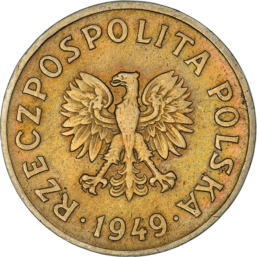 Coin, Poland, 20 Groszy, 1949, Kremnica, EF(40-45), Copper-nickel, KM:43
