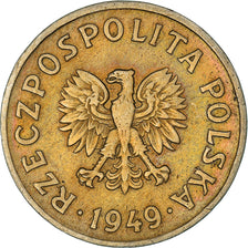 Coin, Poland, 20 Groszy, 1949, Kremnica, EF(40-45), Copper-nickel, KM:43