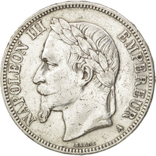 FRANCE, Napoléon III, 5 Francs, 1868, Paris, KM #799.1, EF(40-45), Silver, G...