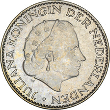 Coin, Netherlands, Juliana, Gulden, 1956, AU(55-58), Silver, KM:184
