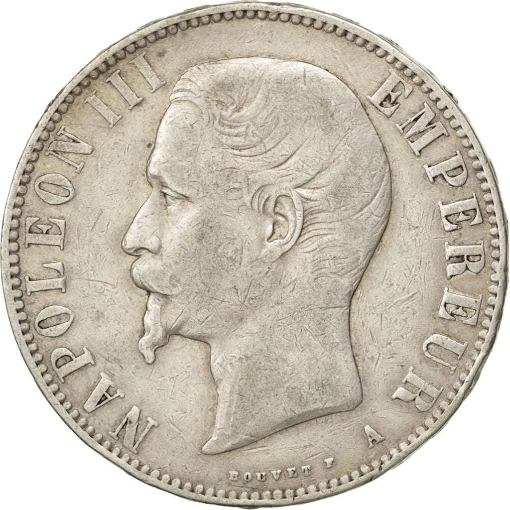 Coin, France, Napoleon III, Napoléon III, 5 Francs, 1856, Paris, VF(20-25)