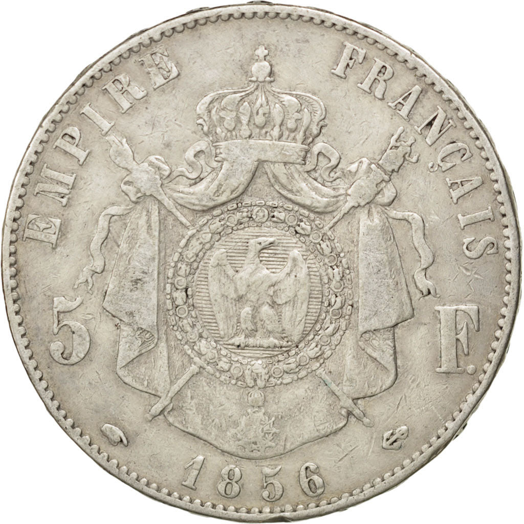 Coin, France, Napoleon III, Napoléon III, 5 Francs, 1856, Paris, VF(20-25)