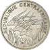 Coin, Central African Republic, 100 Francs, 1971, EF(40-45), Nickel, KM:6