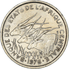 Coin, Central African States, 50 Francs, 1976, Paris, AU(50-53), Nickel, KM:11