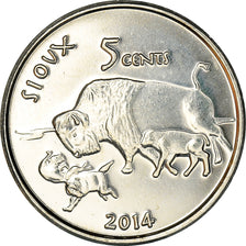 Moeda, Estados Unidos da América, 5 Cents, 2014, Sioux, MS(65-70), Níquel