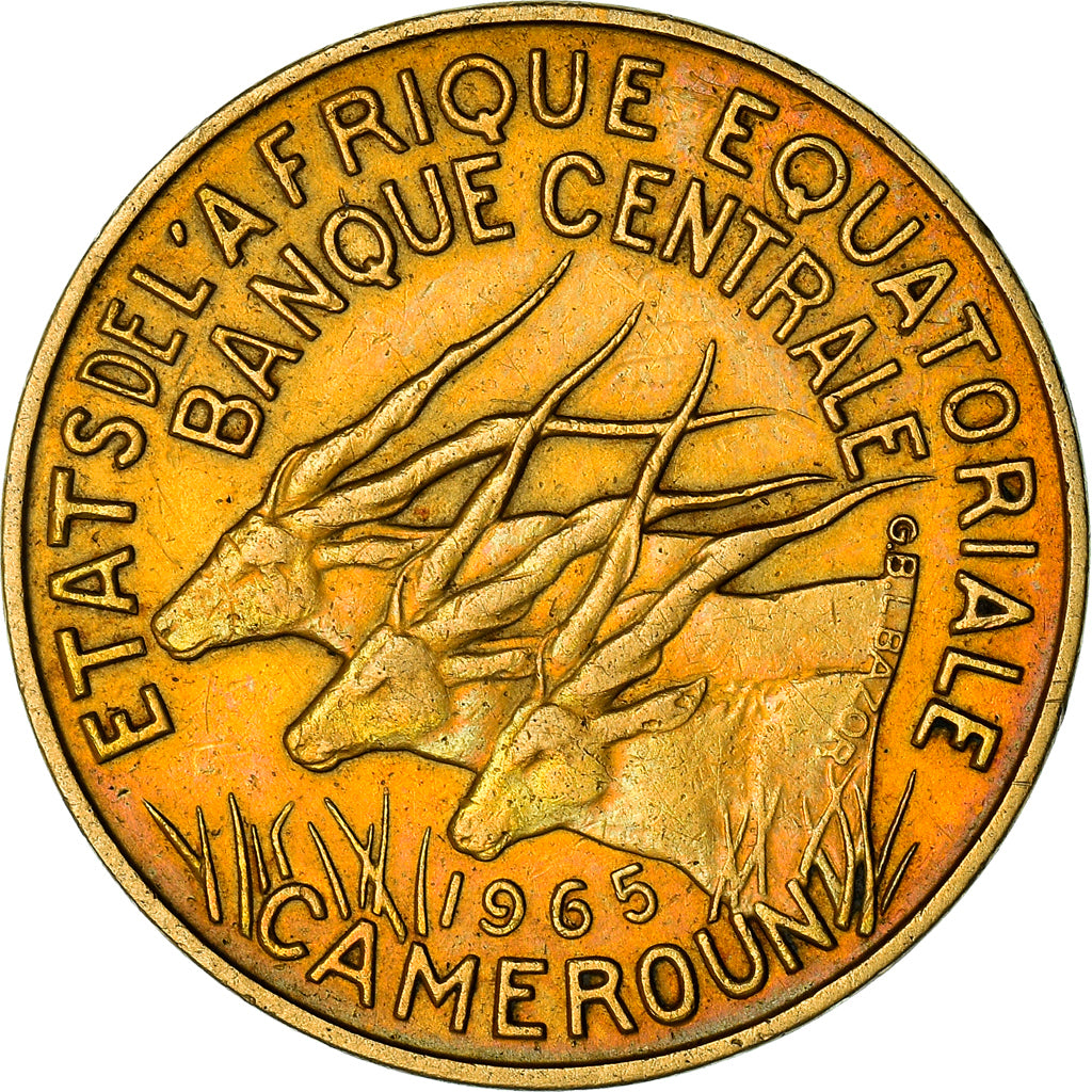 Coin, EQUATORIAL AFRICAN STATES, 5 Francs, 1965, Paris, EF(40-45)