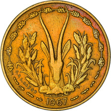 Moeda, Estados da África Ocidental, 5 Francs, 1967, AU(50-53)