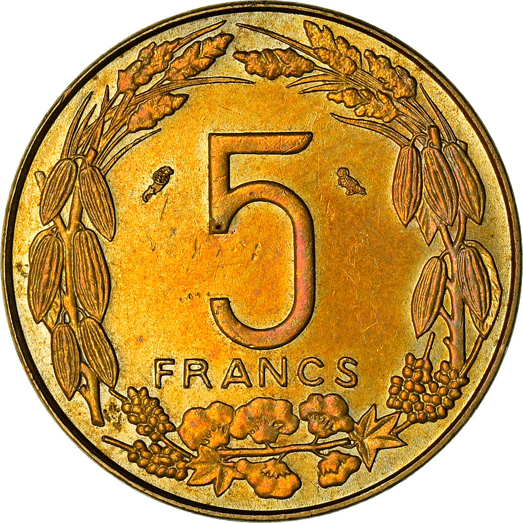 Coin, EQUATORIAL AFRICAN STATES, 5 Francs, 1968, Paris, EF(40-45)