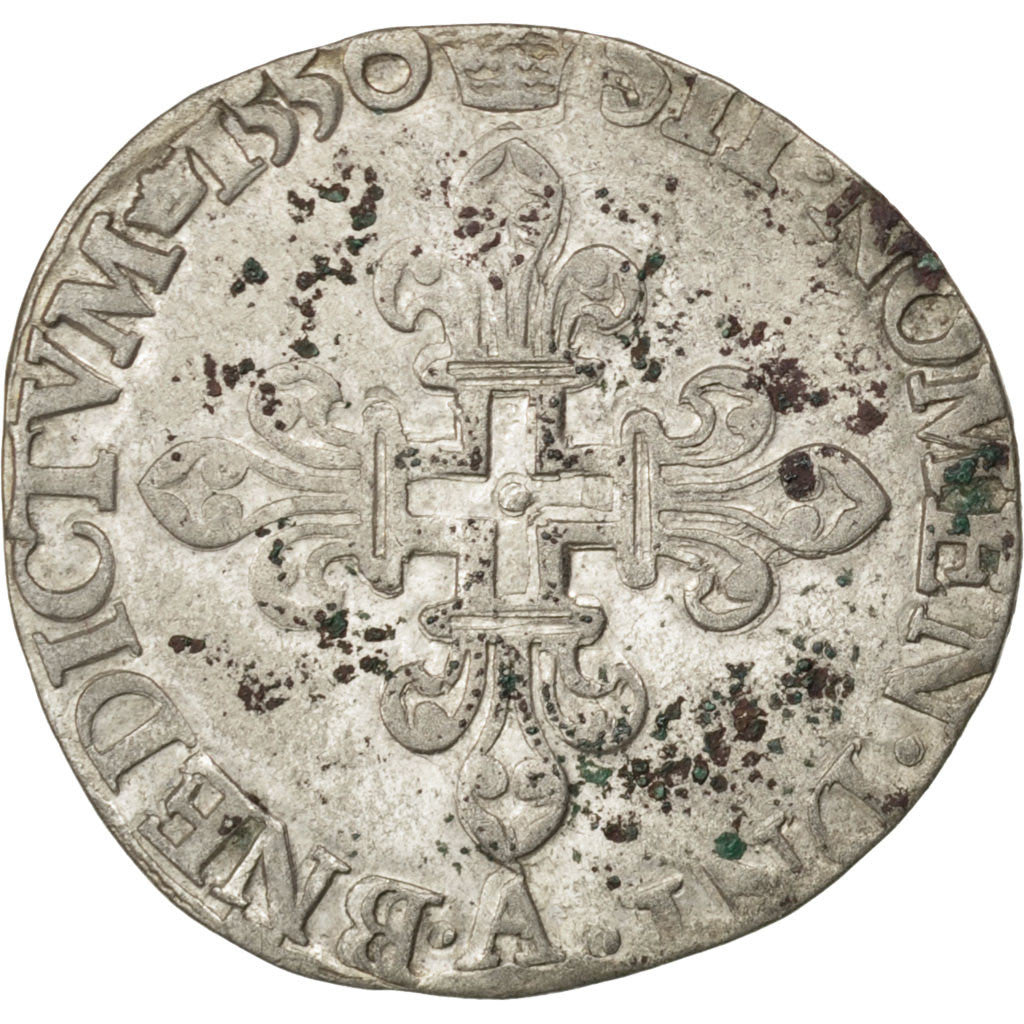 Coin, France, Gros, 1550, Paris, VF(30-35), Billon, Sombart:4456