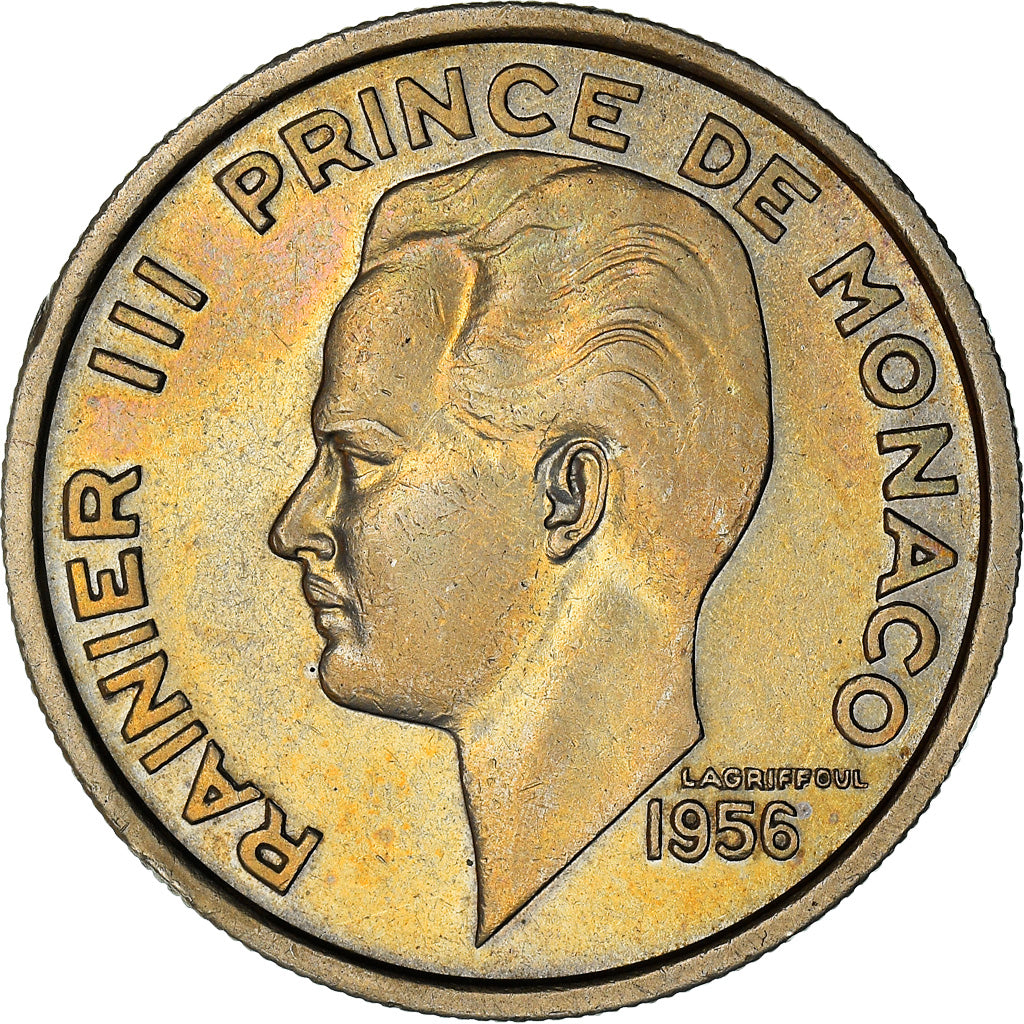Coin, Monaco, Rainier III, 100 Francs, Cent, 1956, EF(40-45), Copper-nickel