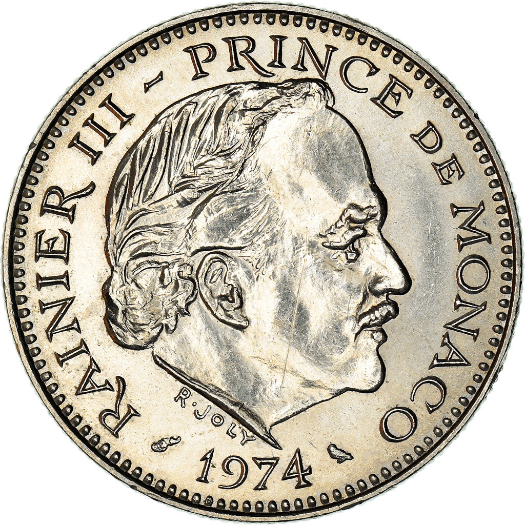 Monnaie, Monaco, Rainier III, 5 Francs, 1974, TTB+, Copper-nickel, KM:150