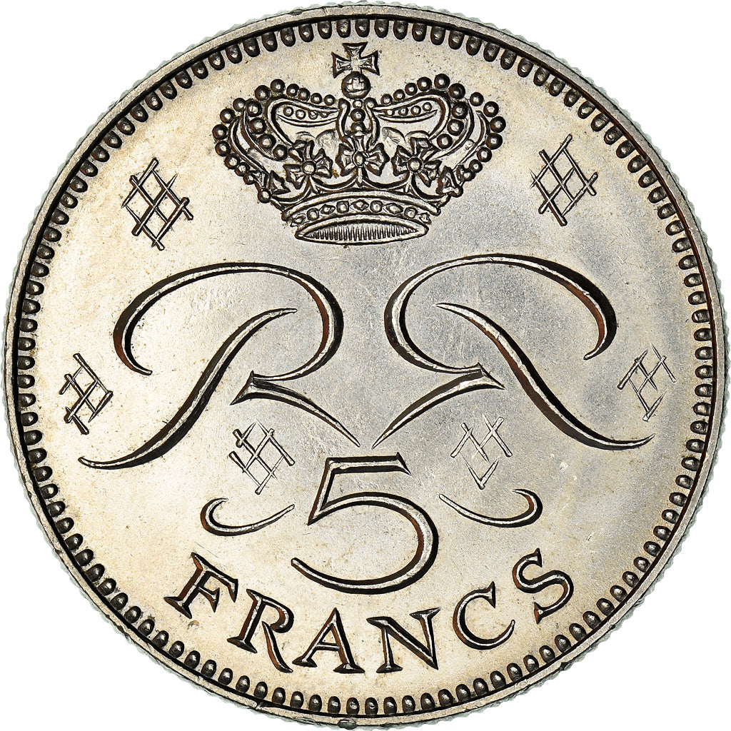 Monnaie, Monaco, Rainier III, 5 Francs, 1974, TTB+, Copper-nickel, KM:150