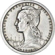 Coin, Madagascar, Franc, 1948, Paris, EF(40-45), Aluminum, KM:3