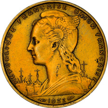 Moneda, Somalia francesa, 20 Francs, 1952, Paris, MBC+, Aluminio - bronce, KM:7