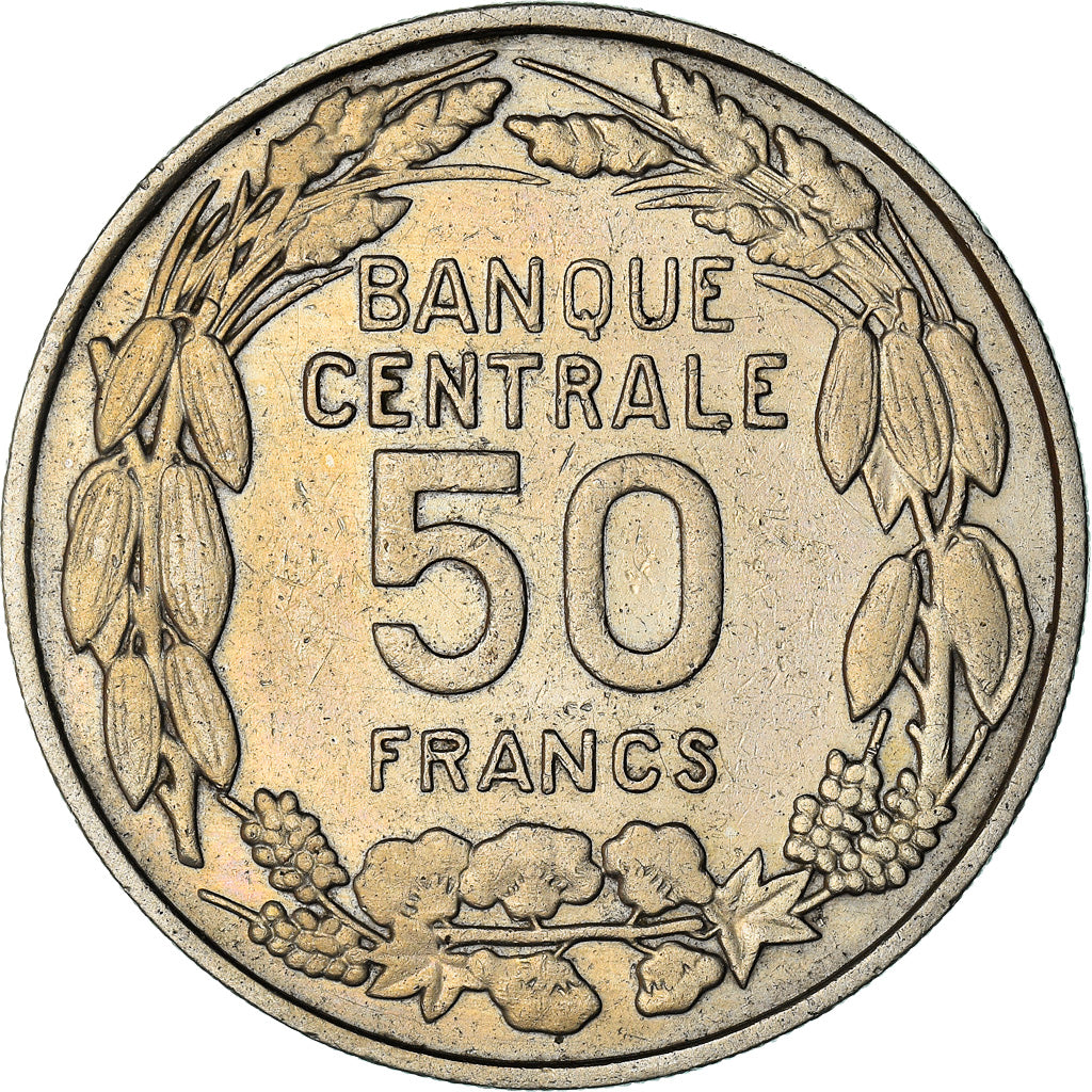 Coin, Cameroon, 50 Francs, 1960, Paris, EF(40-45), Copper-nickel, KM:13