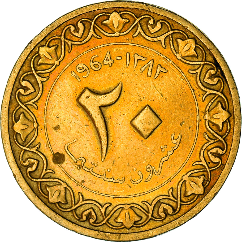 Coin, Algeria, 20 Centimes, 1964, EF(40-45), Aluminum-Bronze, KM:98