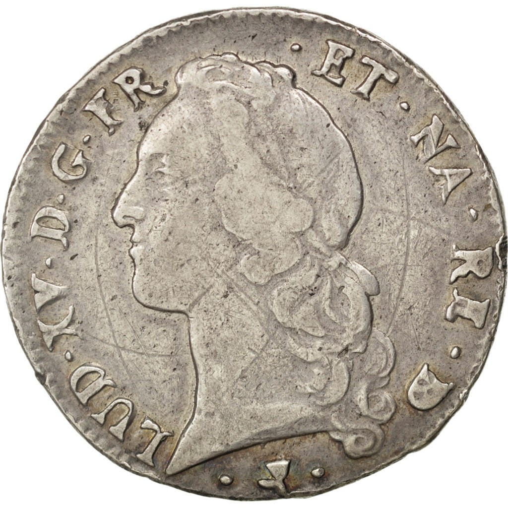 FRANCE, Écu de Béarn au bandeau, ECU, 1761, Pau, KM #518, VF(30-35), Silver, Ga.