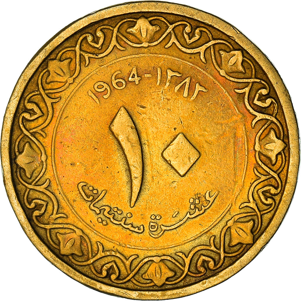 Coin, Algeria, 10 Centimes, 1964, EF(40-45), Aluminum-Bronze, KM:97