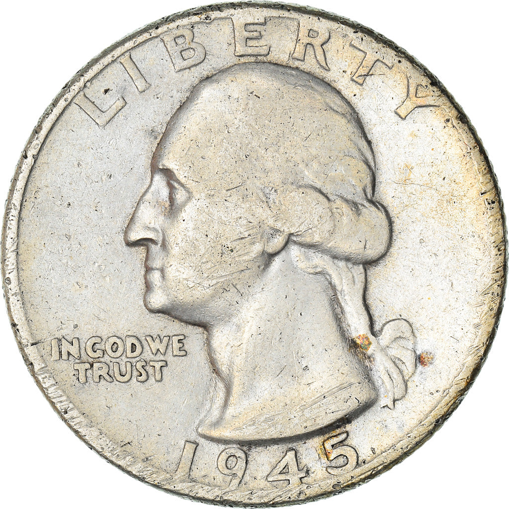 Moneda, Estados Unidos, Washington Quarter, Quarter, 1945, U.S. Mint