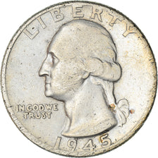Moneda, Estados Unidos, Washington Quarter, Quarter, 1945, U.S. Mint