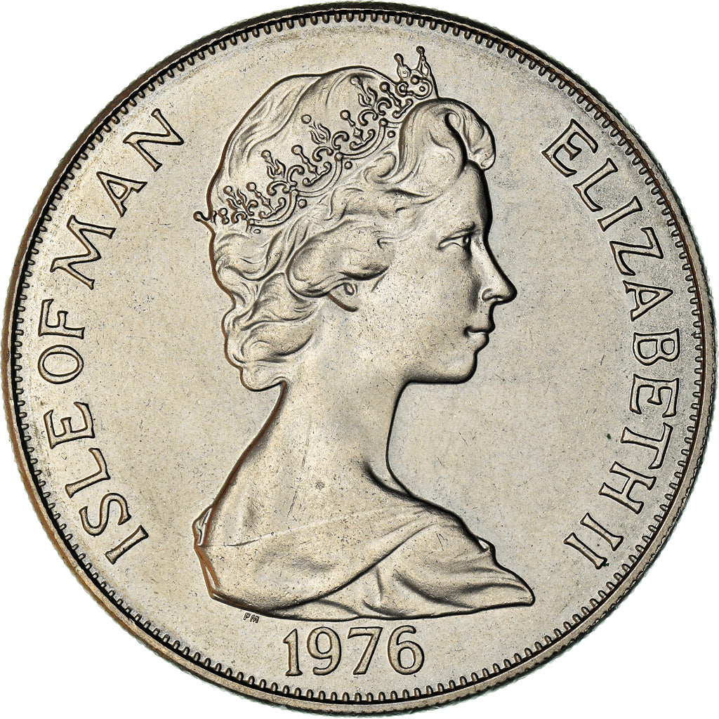 Coin, Isle of Man, Elizabeth II, Crown, 1976, Pobjoy Mint, MS(63)